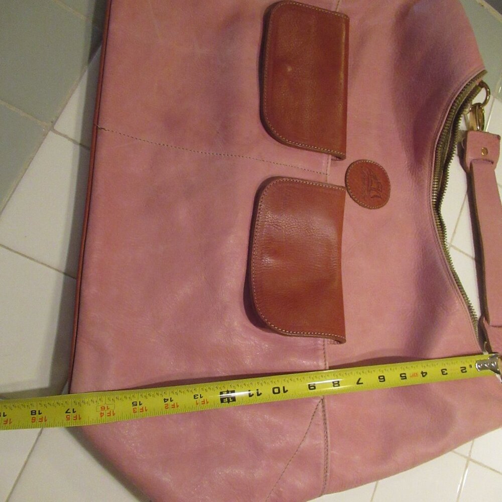 Terrida Tote Shopper Bag Colorful Bag XL Pink Leather - Picture 13 of 13